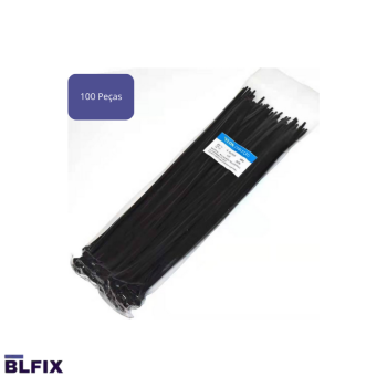 Abraçadeira Nylon Preto 4,6X300mm 100 Peças